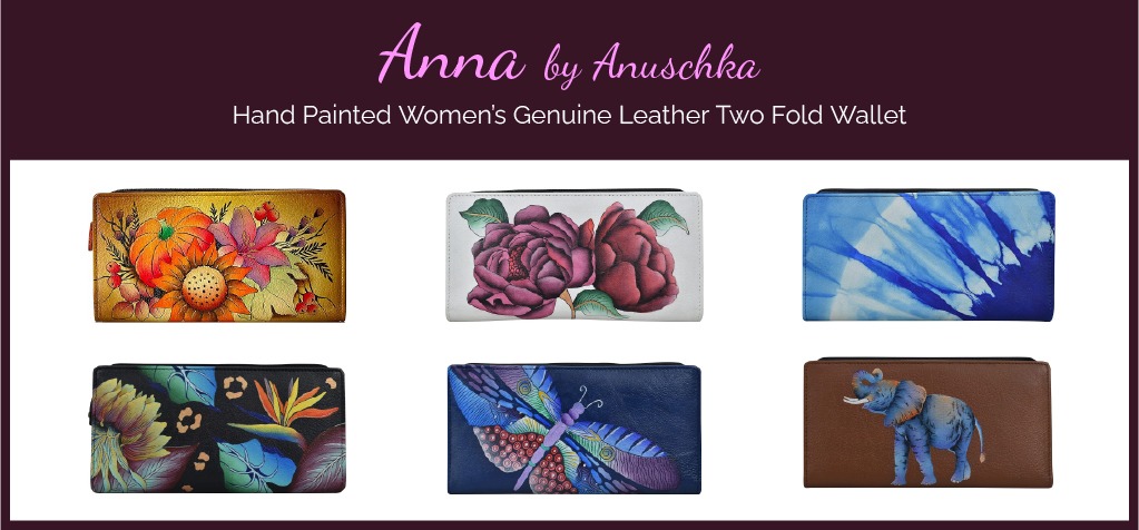 Anuschka Hand Painted Women’s Genuine Leather Two Fold Wallet