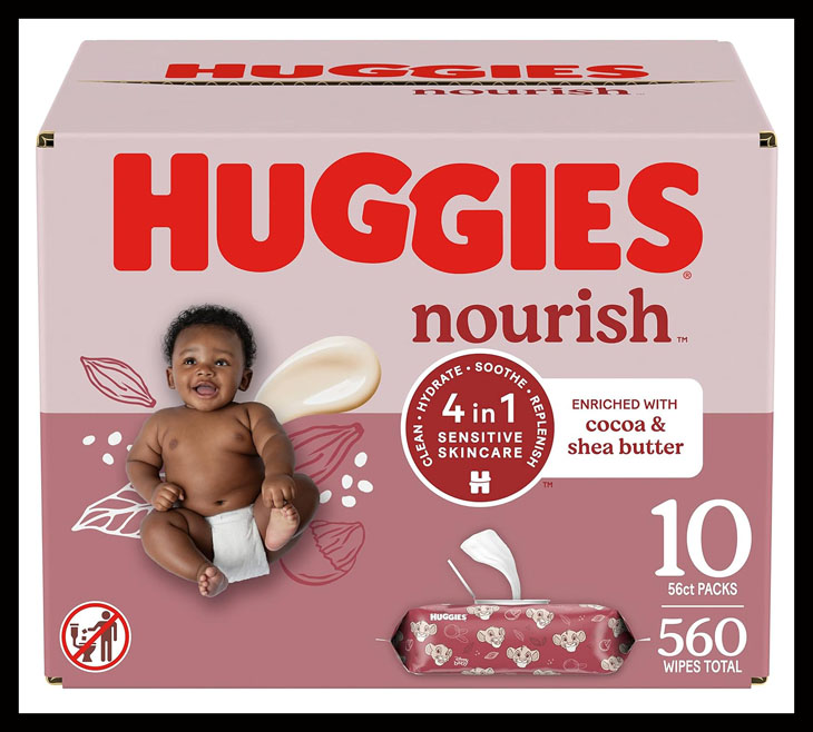 Huggies Nourish Scented Baby Wipes