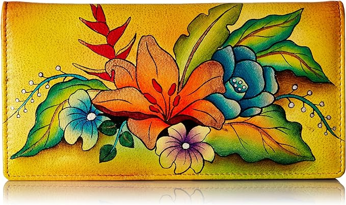 Anuschka Women's Genuine Leather Hand Painted Clutch Wallet