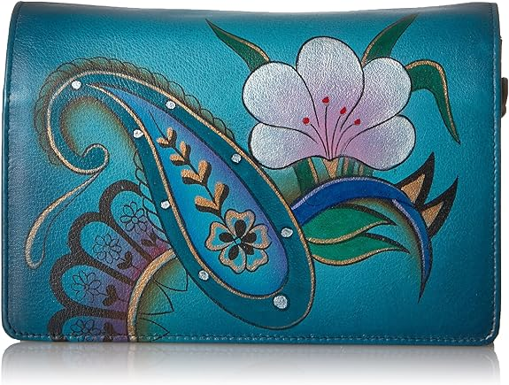 Anuschka Women's Handpainted Leather Two Fold Wallet on a String